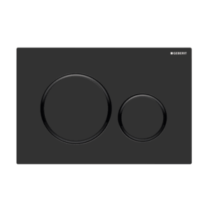 Geberit - Sigma - 115.882.16.1 - Sigma20 Tone in Tone Dual Flush Button - Matte Black Plate with Gloss Black Trim