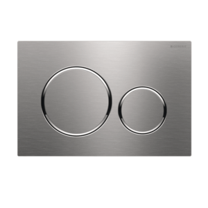 Geberit - Sigma - 115.882.SN.1 - Sigma20 Dual Flush Button - Brushed S/S Plate with Chrome Trim