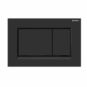 Geberit - Sigma - 115.883.16.1 - Sigma30 Tone to Tone Dual Flush Button - Matte Black Plate with Gloss Black Trim