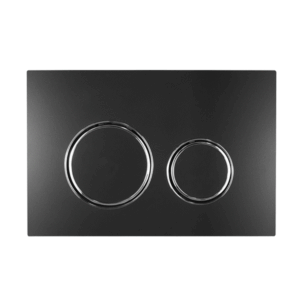 Geberit - Sigma - 115.884.00.1 - Sigma21 Dual Flush Button - Matte Black with Chrome Trim