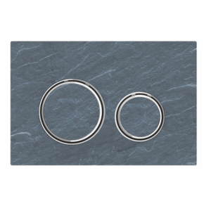 Geberit - Sigma - 115.884.JM.1 - Sigma21 Dual Flush Button - Mustang Slate with Chrome Trim