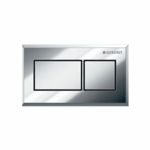 Geberit - Kappa - 115.932.KA.1 - Pneumatic Square Buttons - Brushed Chrome Plate with Chrome Trim