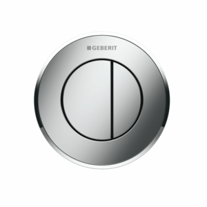 Geberit - Sigma -  116.056.KH.1 - Sigma Inwall Round Remote Dual Flush Button - Chrome with Matt Trim