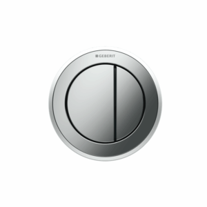 Geberit - Kappa - 116.057.KH.1 - Kappa Undercounter Round Remote Dual Flush Button - Chrome with Matte Trim