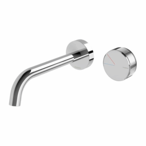 Phoenix - Axia - 117-7815-00 - Wall Basin / Bath Curved Outlet Mixer Set 180mm - Chrome