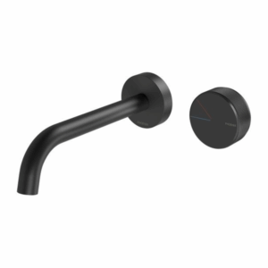 Phoenix - Axia - 117-7815-10 - Wall Basin / Bath Curved Outlet Mixer Set 180mm - Matte Black