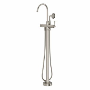 Phoenix - Cromford - 134-7451-40 - Floor Mounted Bath Mixer with Hand Shower - Brushed Nickel