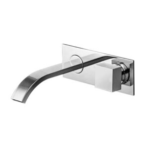 Parisi - Quadro - QQ.01-2Q165.LT - Wall Mixer with Curved Spout 165mm on Backplate