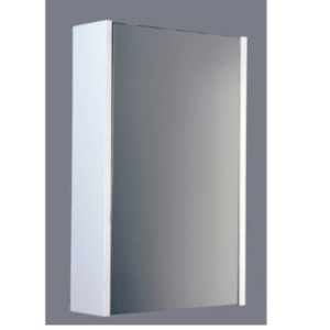 Rifco - Commodore -  232 - Single Door Shaving Mirror Cabinet 390mm - White Gloss