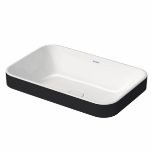 Duravit - Happy D.2 Plus - 2359606100 - Countertop Washbowl 600mm - White/Anthracite Matte