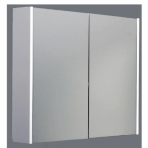 Rifco - Commodore -  244 - Double Door Mirror Cabinet 600mm - White Gloss