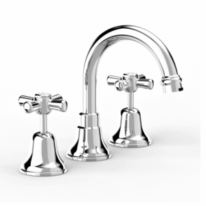 Faucet Strommen - Cascade - 30001 - Basin Set with Cross Handles - Chrome