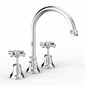 Faucet Strommen - Cascade - 30181 - Sink Set with Cross Handles - Chrome