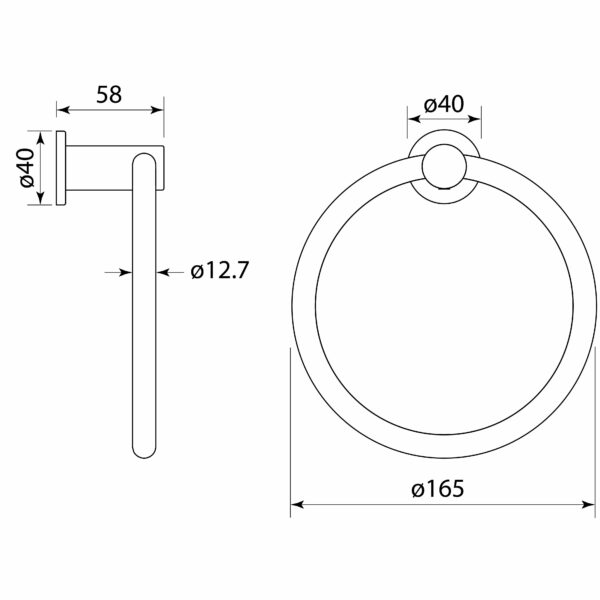 Faucet Strommen - Pegasi - 30718 - Towel Ring - Chrome - Image 2