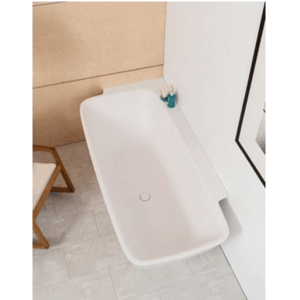 Faucet Strommen - Silkstone - 30803- Elbe Corner Bath Left - Satin White