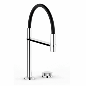 Faucet Strommen - Zero Progresiv Knurled - 30947 - Sink Mixer with Pull Down, Curve - Chrome