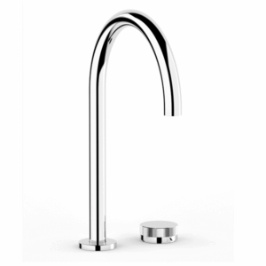 Faucet Strommen - Zero Progresiv Knurled - 30955 - Hob Bath Mixer 200mm, Curve - Chrome