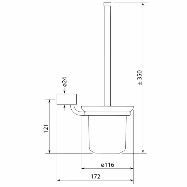 Faucet Strommen - Pegasi - 30980 - NF Toilet Brush Holder - Chrome - Image 2