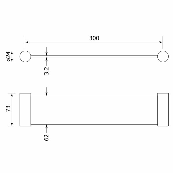 Faucet Strommen - Pegasi - 30984 - NF Shower Shelf, Metal 300mm Narrow - Chrome - Image 2