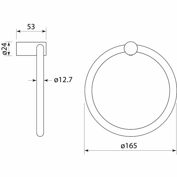 Faucet Strommen - Pegasi - 30987 - NF Towel Ring - Chrome - Image 2