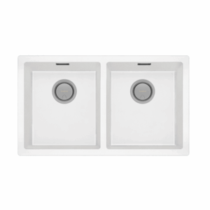 Phoenix - 5000 Series - 312-2002-80 - Double Bowl Sink - Matte White