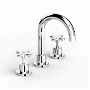 Faucet Strommen - Chisel D - 31770 - Basin Set with Cross Handles - Chrome