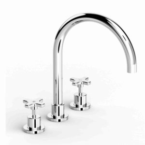 Faucet Strommen - Chisel D - 31772 - Spa Set, Hob with Cross Handles - Chrome
