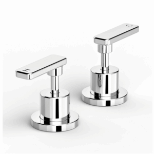 Faucet Strommen - Chisel D - 31796 - Hob Tap, Pair, Ceramic Disc Lever - Chrome