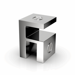 Faucet Strommen - Shower Hardware - 34412 - Shower Over-Panel Fitting, Glass to Glass Square - Chrome