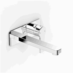 Faucet Strommen - Zeos - 35121 - Back Plate Basin Mixer 200mm - Chrome