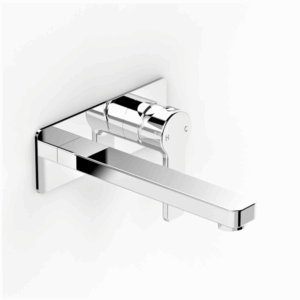 Faucet Strommen - Zeos - 35122 - Back Plate Basin Mixer 250mm - Chrome