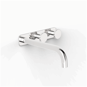 Faucet Strommen - Figura - 36084-02 - Disc Wall Bath Tap Set 200 - Chrome