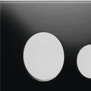 TECE - 9.240.655 - TECEloop - Glass Flush Button - Black Glass/Matte Chrome Buttons
