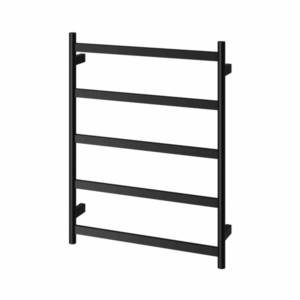 Phoenix - 652-8750-10 - Five Flat Bar Heated Towel Ladder - Matte Black