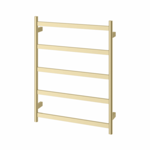 Phoenix - 652-8750-12 - Five Flat Bar Heated Towel Ladder - Brushed Gold