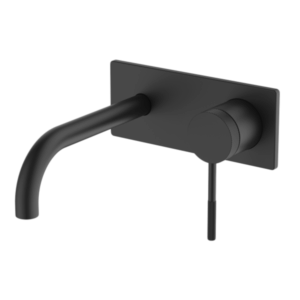 Abey - Gareth Ashton Poco Knurled - 6B-WS165-KB - Wall Basin/Bath Set 165mm - Matte Black