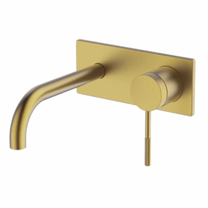 Abey - Gareth Ashton Poco Knurled - 6B-WS165-KBB - Wall Basin/Bath Set 165mm - Brushed Brass
