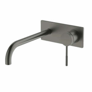 Abey - Gareth Ashton Poco Knurled - 6B-WS220-KGM - Wall Basin/Bath Set 220mm - Gun Metal