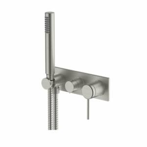 Abey - Gareth Ashton Poco - 6BS-WS-BN - Bath/Shower Mixer Set - Brushed Nickel