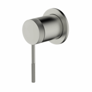 Abey - Gareth Ashton Poco Knurled - 6SH-EXT-KBN + 6SH-INT-BN - Shower Mixer - Brushed Nickel