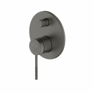 Abey - Gareth Ashton Poco Knurled - 6SHD-EXT-KGM + 6SHD-INT-GM - Diverter Mixer - Gun Metal