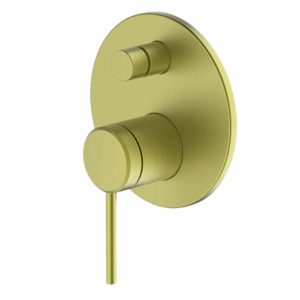 Abey - Gareth Ashton Poco - 6SHD-EXT-BB+6SHD-INT-BB - Diverter Mixer - Brushed Brass