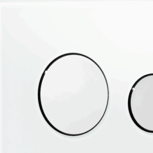 TECE - 9.240.660 - TECEloop - Glass Flush Button - White Glass/Chrome Buttons
