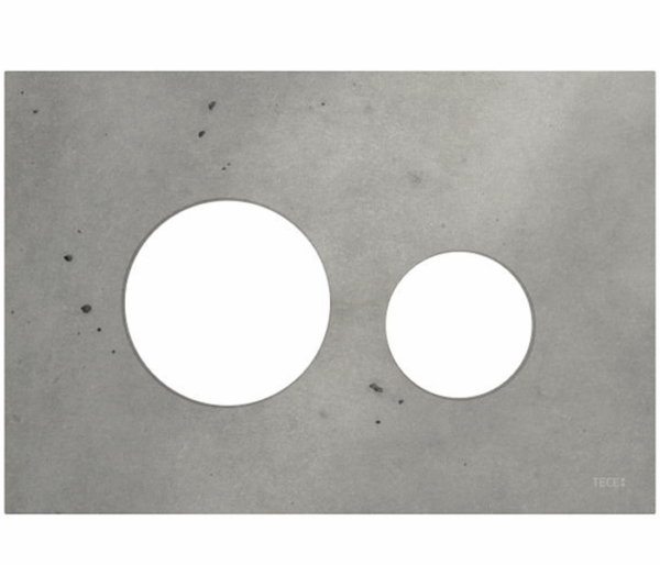 TECE - TECEloop Glass Designer Series - 9.240.614 - Glass Flush Plate Cover Only - Light Concrete
