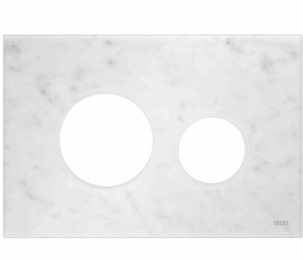 TECE - TECEloop Glass Designer Series - 9.240.613 - Glass Flush Plate Cover Only - White Marble