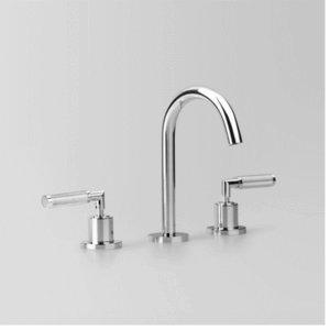 Astra Walker - Assemble Knurled Icon + Lever - A68.00.KN.00 - Basin Set with Knurled Handles, 117mm Swivel Spout - Chrome