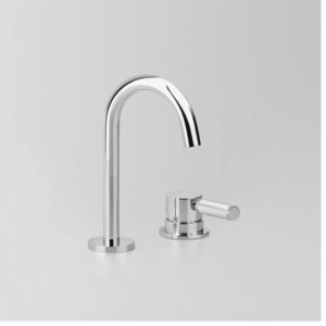 Astra Walker - Assemble Knurled Icon + Lever - A68.00.V6.KN - Basin Set with Knurled Lever Hob Mixer, 117mm Swivel Spout - Chrome