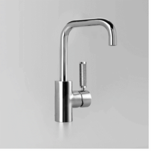 Astra Walker - Assemble Knurled Icon + Lever - A68.03.V2.KN.00 - Basin Mixer with 130mm Swivel Spout - Chrome