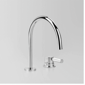 Astra Walker - Assemble Knurled Icon + Lever - A68.07.V6.KN.00 - Hob Set with Mixer & 206mm Swivel Spout - Chrome