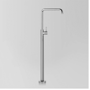 Astra Walker - Assemble Knurled Icon + Lever - A68.08.V10.KN.00 - Freestanding Bath Mixer with Knurled Handle, 300mm Swivel Spout - Chrome